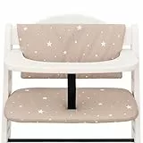 Sitzverkleinerer für Hochstuhl Baby Sitzkissen Stuhl 2-teilig - Kinder Sitzauflage für Hauck und Stokke Kinderhochstuhl High Chair Cover für Treppenhochstuhl und Babystuhl Beige
