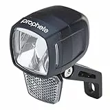 Prophete LED-Scheinwerfer 120 Lux | Fahrradbeleuchtung | Aluminium | OSRAM LEDs | für E-Bike (6-48 V) | inkl. Halterung | Seitliche Sichtbarkeit
