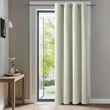 Deconovo Verdunkelungsgardinen mit Ösen Blickdichte Dicke Thermogardine Kälteschutz warm Hitzeschutz, 229x132 cm(HöhexBreite), Hellbeige, 1 Stück