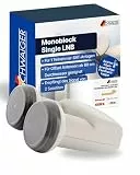 Schwaiger Monoblock Single LNB I Low Noise Blockconverter für 1 Teilnehmer I für den Empfang von 2 Satelliten I witterungsbeständig & robust für störungsfreien SAT-Empfang I Satellitenschüssel-Zubehör