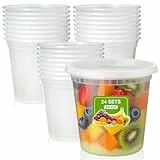 Cozary Vorratsdosen mit Deckel Luftdicht 24 Sets,Frischhaltedosen mit Deckel 24pcs 24Oz BPA-Frei, Spülmaschinen- und Mikrowellengeeignet