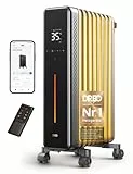 Dreo Ölradiator Energiesparend, 2000W Elektroheizung mit 9 Rippen, 3 Heizstufen, 4 Modi, 24h Timer, Überhitzungs-Kippschutz, Leiser Radiator Heizung Elektrisch mit Thermostat, OH521