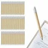 120 Stück Bleistift HB, 100x7.2mm Mini Bleistifte mit Radiergummi HB Holz Golf Bleistift Set Naturholz Kurz Halbstifte Natur Holzbleistifte Halber Graphitstifte für Schüler Schule Zuhause
