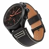 Wristitani Echtes Leder Uhrenarmband 22mm 20mm, Kompatibel mit Samsung Galaxy Lederarmband Watch 7/6/5/4 40mm 44mm, Ersatzarmbänder Damen Herren für Smartwatch und Universal-Uhren