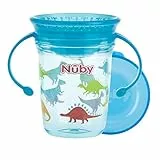 Nuby - Tritan 360° Wonder Cup mit Handgriffen - Aqua - 240ml - 6 Monate, Blau