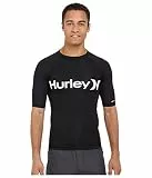 Hurley Herren OAO Quickdry Rashguard Ss Rash-Guard-Shirt, Schwarz, Verschiedene Größen