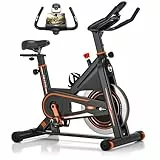 DMASUN Heimtrainer Fahrrad mit Magnetischem Widerstand, Ergometer Hometrainer Fahrrad mit LCD-Monitor, Kardio Training Cycling Bike Indoor, Fitnessbike 160 kg Belastbar