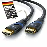 CSL - 8k HDMI Kabel 2.1 - zertifiziertes Kabel - 1m - 4k@120Hz 8k@60Hz - UHD II - Ultra High Speed Ethernet 48Gbps - HDMI 2.1 16k / 2.0 4k - HDR 10+ eARC 3D VRR HDCP 2.2&2.3 - Gaming TV PS5 Xbox