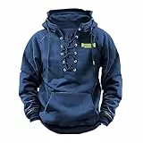 KHAFVXTP Herren Hoodie Für Hu.sa.be.rg, Hochwertige Baumwollmischung für hohen Tragekomfort, Perfekt für Reisen, Wandern und Camping, Streetwear(Blue,L)