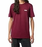 Vans Herren Scripted Ss Tee T-Shirt, Burgunderrot und Weiß, L