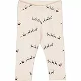 Müsli by Green Cotton Baby - Mädchen Santa Leggings, Nightingale/Cabernet/Balsam Cream, 80 EU