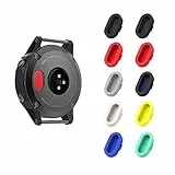 MoKo 10-Stück Silikon Staubstecker Kompatibel mit Garmin Fenix 7/7S/7X/6/6S/6X/5/5S/5X/Vivoactive 3/4/Forerunner 45/245/745/945/Venu 2/Instinct, Ladeanschluss-Schutz Anti-Staub Stecker, Multicolor A