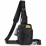 Tibroni Anti Diebstahl Umhängetasche Chest Crossbody Bag Brusttasche Herren Damen Schultertasche Wasserdicht Sling Bag Tasche Klein Handtasche mit Reißverschluss Lock und RFID-Blockierung