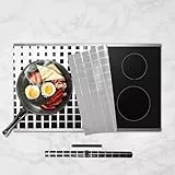 KitchenRaku Große Induktion schutzmatte 61x53cm, Silikon Induktionskochfeld Schutzmatte (magnetisch) Kochfeld-Kratzschutz für Induktionsherd, Multifunktionale Silikonmatten