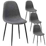 Deuline Esszimmerstühle Essstühle Polsterstuhl Esszimmer Stuhl Berlin 4er-Set GRAU 521258