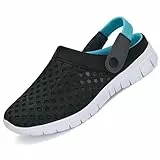 SAGUARO Hausschuhe Herren Sommer Outdoor Pantoletten Atmungsaktiv Damenhausschuh mit rutschfest Weiche Sohle Blau Gr.39