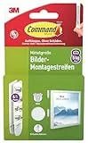 Command Mittelgroße Klebestreifen, Bildaufhänger, Packung mit 4x2 (8 Strips), Größe M, Weiß - Bilder Aufhängen ohne Bohren