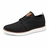 Bruno Marc Herren Sneaker Mesh Sneakers Oxfords Leichte Schuhe Atmungsaktives Obermaterial Memory Foam Insole Leichte Außensohle,Size 43,Schwarz,GRAND-01