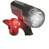 Büchel BLC 720 Fahrradlichter Set I 70/30/15 Lux I StVZO zugelassen mit bis zu 14h Akkulaufzeit I Aufladbares Fahrrad licht LED für vorne + hinten I Rücklicht Fahrrad, fahrradlicht vorne I Micro-USB