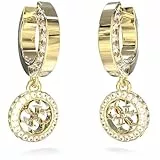 Guess Damen-Ohrringe Creolen 4G Huggies Goldfarben JUBE04165JWYG