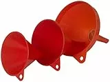 hünersdorff Trichterset 3-teilig, 140/164/208mm, rot, HD-PE, made in Germany