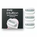 Wilkinson Sword Intuition 2in1 Soap & Shave Nourishing Rasierer für Frauen, Integrierte Vegane Seife, 3 Ersatzklingen