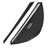 Walimex pro Studio Line Striplight SB QA für Aurora/Bowens/Walimex pro – Softbox, Fläche 30x140cm, 49,5cm tief, faltbar, mit Grid, Innen- und Außendiffusor, Speedring, für Aufsteckblitz Studioblitz