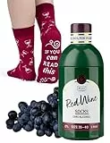 soxo Getränke Socken Damen Geschenke Für Frauen Lustige Geschenk Bunte Damensocken 35-40 Red Wine 1 Paar