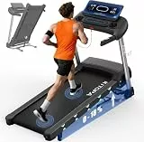 Kitopa Laufband für Zuhause, Treadmill bis 7PS und 20KM/H, Profi Große Lauffläche Laufband mit 18 Steigung, Laufbander Klappbar mit interaktivem LCD-Display & Bluetooth, Laufbander bis 180KG