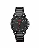 HUGO Analog Quarzuhr für Herren Kollektion #First mit Schwarzes Edelstahlarmband - 1530187
