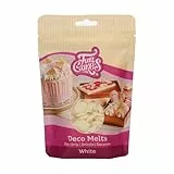 FunCakes Deco Melts Weiß - Tauchen, drippen, dippen und dekorieren! In der Mikrowelle schmelzen und in jede Form gießen, 250 g