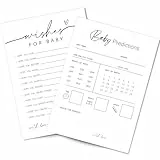 Whaline 50 Blatt weiße Vorhersagen und Ratschläge für Babypartys, Partyspiel, Aktivitätskarten, Nachrichten, Beratungsbuch für Geschlecht, Wünsche für Babys, Ratschläge für werdende Eltern