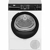 Beko BM3T39230W Wäschetrockner, 9 kg, Frontlader Wärmepumpentrockner, 15 Programme, Sensortrocknung, Säulenfähig, Aquawave Schontrommel, Weiß