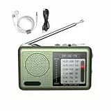 dzqad UKW MW Radio,Batteriebetriebenes Radio Mit Kopfhöreranschluss - Wiederaufladbarer Akku & Kurzwellenempfänger Für Senioren, Zuhause, Reisen Und Outdoor