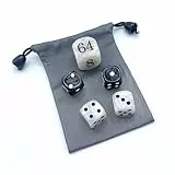 Backgammon-Würfel-Set, 5 Doppelwürfel mit wasserdichter Tasche, Acryl-Doppelwürfel, Klassische Spielwürfel-Kombination, hochwertiges Brettspiel-Zubehör für Spieler