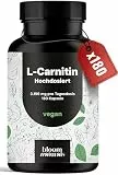 L-Carnitin Kapseln Hochdosiert 3196mg - 180 Kapseln - Komplex aus L-Carnitin-Tartrat, Acetyl - vegan aus Deutschland Laborgeprüft - Verpackung kann variieren