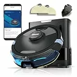 Shark Matrix Plus 2-in-1 selbstentleerter Wisch- & Saugroboter mit LiDAR Home Mapping & Kantenreinigung, für Teppiche, Hartböden & Tierhaare, Anti-Allergen, selbstaufladend, WiFi/App, Schwarz