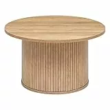 Atmosphera Interior Designer – Colva Couchtisch in Holzoptik – Beistelltisch für Schlafzimmer, Wohnzimmer, Büro – Wasserabweisende Tischplatte – Durchmesser 70 cm x Höhe 40 cm