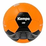 Kempa Leo Handball Trainingsball und Spielball, Handball für Kinder und Erwachsene - strapazierfähig und griffig von Größe 0 bis Größe 3, orange/schwarz