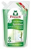 Frosch Spiritus Glas Reiniger, Glasreiniger - perfekter, streifenfreien Glanz - für Haushalt, Flächen und Autoscheiben, Nachfüllbeutel, 1er Pack (1 x 950 ml)