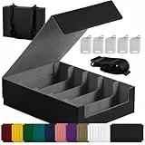 Scimi 3900+ Aufbewahrungsbox mit hoher Kapazität, 5-lagiges transparentes Fensterdesign (ideal für Sammler & Anfänger), kompatibel mit TCG/Sportkarten, inklusive 34 Zubehörteilen + 1 Würfelablage