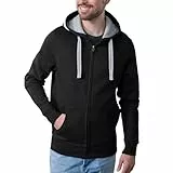 HRM Herren Jas M Kapuzenpullover, Schwarz, 5XL