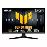 ASUS TUF Gaming VG259QMR5A 24,5 Zoll Full HD Monitor (Fast IPS Panel, 310 Hz, 0,32ms Reaktionszeit, AMD FreeSync Premium, ELMB Sync, Gaming AI, DisplayPort 1.4, 2X HDMI 2.0, Lautsprecher)