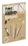 Clairefontaine 96540C - Malblock / Zeichenblock PaintON leicht rauen Oberfläche DIN A4 21x29,7 cm, kopfseitig geleimt, 30 Blatt, 250g 100% Zellulose Korrekturen möglich ideal für Mixmedia Sand 1 Stück