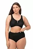 Ulla Popken Damen Entlastungs-BH, ohne Bügel, Strassanhänger, Cup C - G Bra, schwarz, 100D