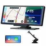 Volam Wireless Carplay Android Auto Display mit 9.26 Zoll Touchscreen, Mirror Link for A-pple, Live-Navigation, Play Music, Siri, G00gle Sprachassistent, Bluetooth 5.0, AUX, FM