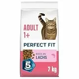 PERFECT FIT Adult Trockenfutter für erwachsene Katzen ab 1 Jahr - Lachs, 7 kg (1 Beutel)