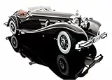 Bauer Exclusive Mercedes-Benz 500 K Spezial Roadster 1934: Originalgetreues, limitiertes Modellauto 1:12, Türen und Motorhaube beweglich, dunkelbraun (S018H)