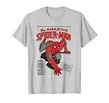 Marvel Spider-Man Retro Comic T-Shirt, Unisex, Kurzarm, Klassische Passform, Multicolored, S