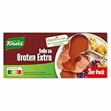 Knorr Soße zu Braten Extra leckere dunkle Soße mit würzigem Geschmack 3x 250 g